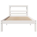 vidaXL Cadre de lit sans matelas blanc 75x190 cm bois de pin massif