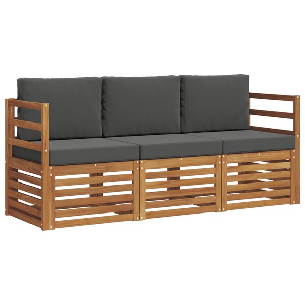 vidaXL Ensembles de canapés 3 pc Naturel et Anthracite
