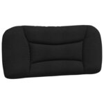 vidaXL Cadre de lit avec lumières LED noir 90x190 cm tissu