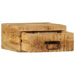 vidaXL Tables de chevet murales 2 Pièces bois de manguier massif brut