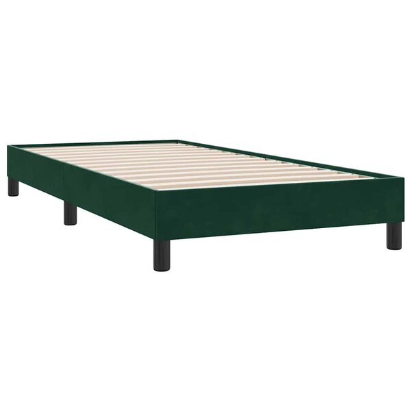 vidaXL Cadre de lit sans matelas vert foncé 100x210 cm velours