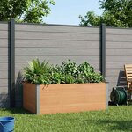 vidaXL Jardinière surélevée Marron 150 x 100 x 54 cm WPC et Aluminium