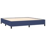 vidaXL Sommier à lattes de lit avec matelas Bleu 200x200 cm Tissu