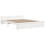 vidaXL Cadre de lit sans matelas blanc bois massif 140x200 cm