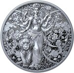 Pièce de monnaie en Argent 2000 Francs g 31.1 (1 oz) Millésime 2025 Hindu Religion DURGA