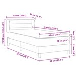 Lits Box Spring vidaXL avec Matelas Gris Clair 90x190 cm Tissu