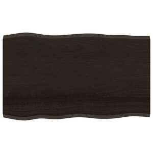 vidaXL Dessus de table bois chêne massif traité bordure assortie