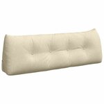 vidaXL Coussin de Dos Crème 140 x 24 x 50 cm tissu