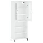 vidaXL Buffet haut Blanc 69 5x34x180 cm Bois d'ingénierie