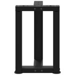 vidaXL Pieds de table basse en T  2 pièces  noir  38 x 25 x (42-43) cm  acier