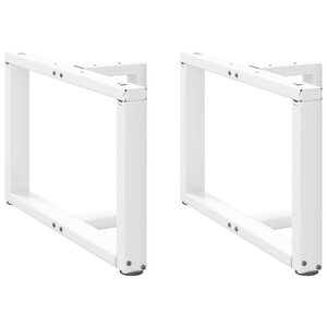 vidaXL Pieds de table basse en T  2 pièces  blanc  70 x 25 x (42-43) cm  acier