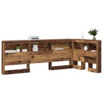 vidaXL Tête de lit de rangement Bois Ancien 80 cm Bois d'ingénierie