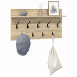 vidaXL Porte-manteau mural avec étagère Chêne Sonoma 80 x 40 x 12 cm