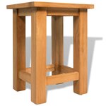 vidaXL Table d'appoint 27 x 24 x 37 cm Bois de chêne massif