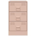vidaXL Tables de chevet 2 Pièces rose 34 5x39x62 cm acier