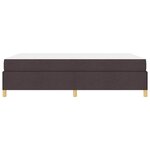 vidaXL Lit à ressorts Marron foncé et Blanc 140 x 190 cm tissu