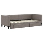 vidaXL Lit de jour avec gigogne et tiroirs sans matelas taupe 80x200cm
