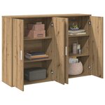 vidaXL Buffet 2 Pièces Chêne artisanal 60 x 31 x 84 cm Bois d'ingénierie