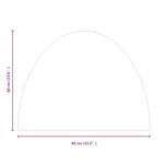 vidaXL Plaque de verre de cheminée Demi-rond 800x600 mm