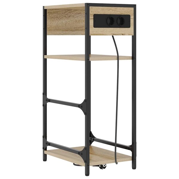 vidaXL Cabinet de chevet avec tiroir Chêne sonoma 40 x 27 x 76 cm