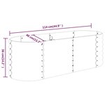 vidaXL Lit surélevé de jardin Acier galvanisé 114x40x36 cm Vert
