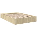 vidaXL Cadre de lit chêne sonoma 120x190 cm bois d'ingénierie