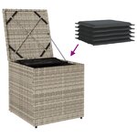 vidaXL Boîte de rangement extérieure Gris clair et gris foncé