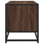 vidaXL Meuble TV chêne marron 100x34 5x40cm bois d'ingénierie et métal