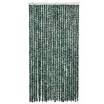 vidaXL Rideau anti-mouches vert et blanc 100x230 cm chenille