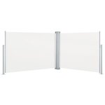 vidaXL Auvent latéral rétractable Crème 120 x 1000 cm