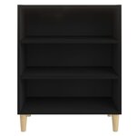 vidaXL Buffet noir 57x35x70 cm bois d’ingénierie