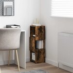 vidaXL Meuble d'angle Blanc 25 5x25x80cm Bois d'ingénierie