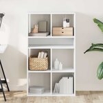vidaXL Bibliothèque blanc 66x31x112 cm bois d'ingénierie