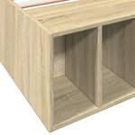 vidaXL Cadre de lit chêne sonoma 90x190 cm bois d'ingénierie