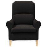 vidaXL fauteuil Noir 76 x 94 x 102 cm tissu