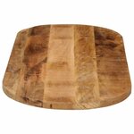 vidaXL Dessus de table 120x50x3 8cm ovale bois massif de manguier brut