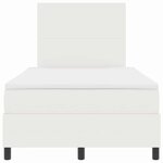 vidaXL Lit à ressort LED avec tête de lit Crème et Blanc 120 x 190 cm