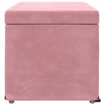 vidaXL Tabouret Rose 81 x 41 x 40 cm Velours et Bois Composite