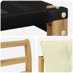 vidaXL Ensemble de canapés d'extérieur 9 pc Blanc et crème