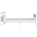 vidaXL Cadre de lit avec tête de lit blanc 90x200cm bois de pin massif