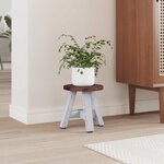 vidaXL Tabouret Naturel 22 x 22 x 24 cm Bois d'Acajou