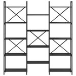 vidaXL Étagère Chêne noir 156 x 25 x 167.5 cm Bois d'ingénierie