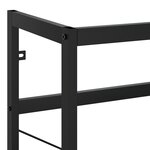 vidaXL Cadre de lavabo de salle de bain Noir 59x38x83 cm Fer