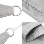 vidaXL Voile d'ombrage gris clair 6x6 m 100  polyester oxford