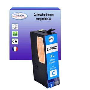 Cartouche compatible avec Epson SureColor SC-T2100  T3100 remplace Epson T40D2 - Cyan 56ml