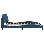 vidaXL Cadre de lit sans matelas bleu 200x200 cm tissu