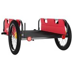 vidaXL Remorque de vélo rouge tissu oxford et fer