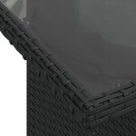 vidaXL Salon de jardin 7 Pièces avec coussins noir résine tressée