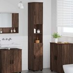 vidaXL Meuble de salle de bain haut Chêne marron 30 x 35 x 192 cm