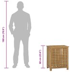 vidaXL Bac à linge 50x35x60 cm bois de teck massif